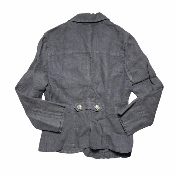 Anthropologie Hei Hei Grey 100% Linen Blazer 4 - Picture 10 of 10